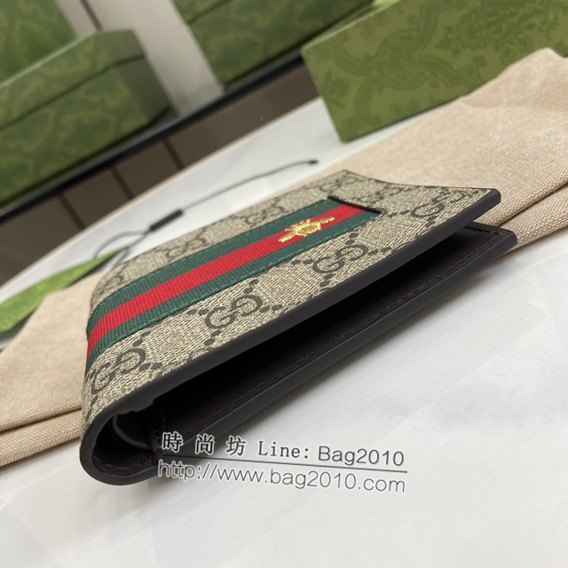 Gucci專櫃古馳最新款飾GG細節錢包男士短夾 jh2239型號：408827